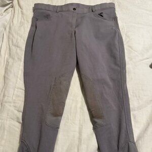 Ovation Hunt Seat English Jodhpur Breeches Riding Pants Gray Size 34